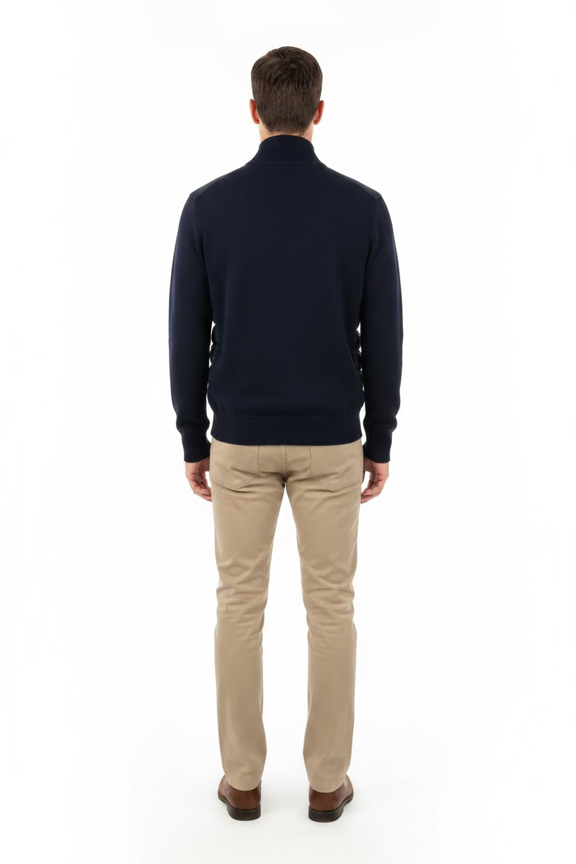 Moncler Gepolsterte Strickjacke mit Reißverschluss