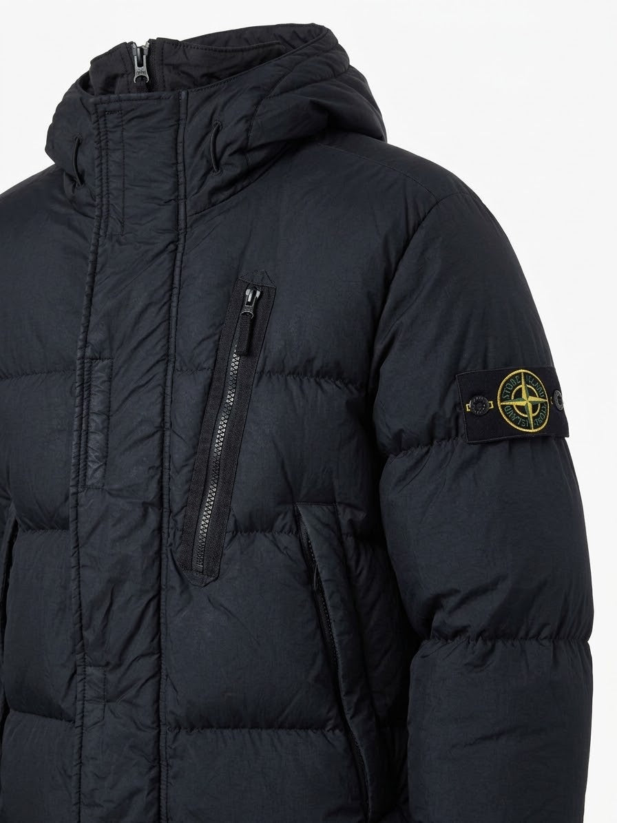 Stone Island Crinkle Long Down Jacket